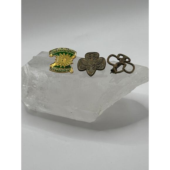 vintage pins (3) girl scout & brownie -1960s / Juliette Gordon birthplace-90s - Picture 2 of 12